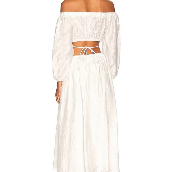 ASTR The Label Women's Cassian Dress - Off Shoulder Puff Sleeve Midi With Cut Out Detail - View #5